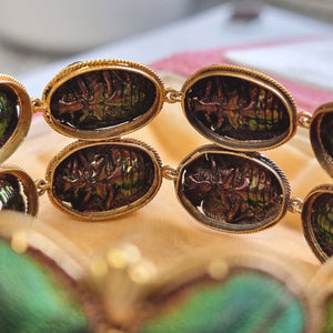 Victorian 15ct Gold Scarab Beetle Bracelet back