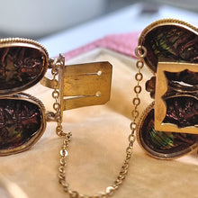 Load image into Gallery viewer, Victorian 15ct Gold Scarab Beetle Bracelet clasp
