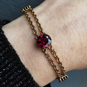 Antique 15ct Gold Almandine Garnet Bracelet