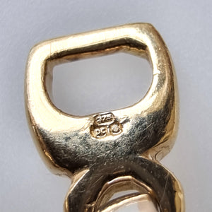 9ct Yellow & White Gold Oval Link Bracelet, 17.0 grams hallmark