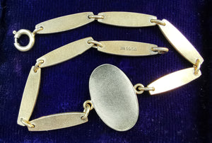 Vintage Silver Gilt & Pink Enamel Bracelet by Aksel Holmsen