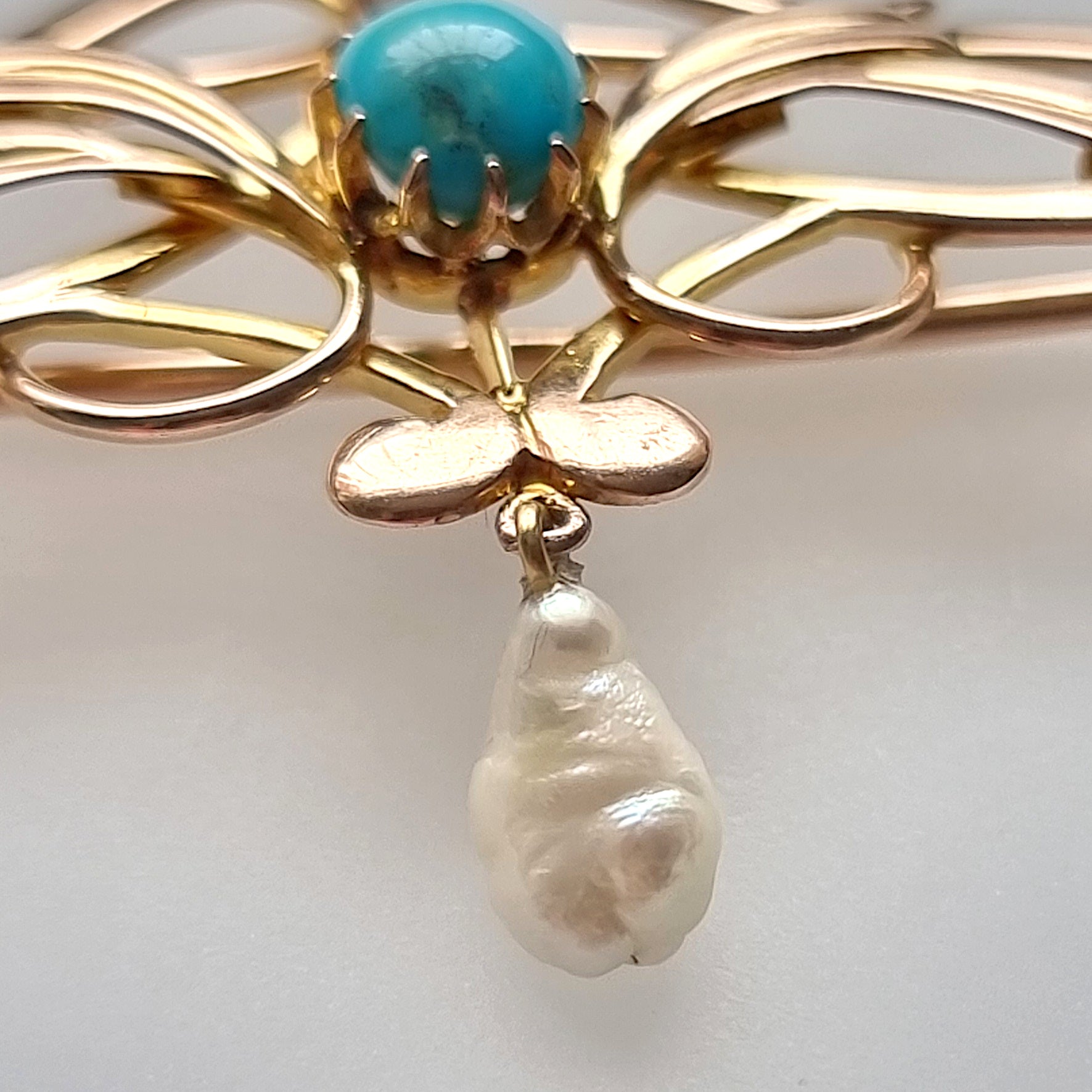 Art Nouveau 15ct Gold Turquoise & Pearl Brooch – Jeremy Silverthorne Fine  Jewellery Co.