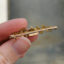 Load image into Gallery viewer, Victorian 9ct Gold Diamond Jubilee Bar Brooch
