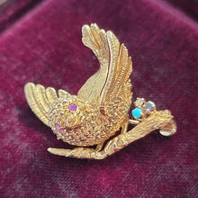 Load image into Gallery viewer, Vintage 18ct Gold Bird Brooch by Ben Rosenfeld
