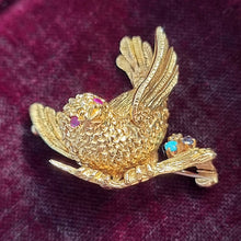 Load image into Gallery viewer, Vintage 18ct Gold Bird Brooch by Ben Rosenfeld
