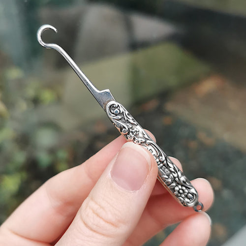 Edwardian Sterling Silver Button Hook