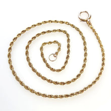 Load image into Gallery viewer, Antique 15ct Gold 16.5&quot; Rope Chain Necklace coiled
