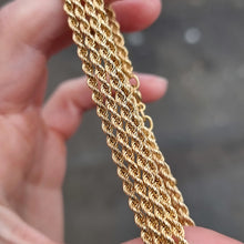 Load image into Gallery viewer, Vintage 9ct Gold Long 32&quot; Rope Chain, 19.0 grams in hand
