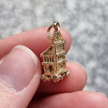 Load image into Gallery viewer, Vintage 9ct Gold Throne Charm in hand
