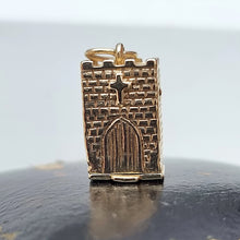 Load image into Gallery viewer, Vintage 9ct Gold Church Wedding Charm front view
