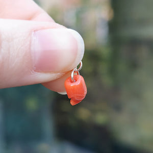 Antique 9ct Gold Coral Charm