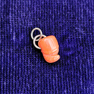 Antique 9ct Gold Coral Charm