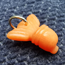 Load image into Gallery viewer, Antique 9ct Gold Coral Fish Tail Charm
