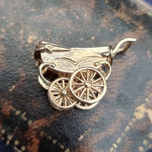 Load image into Gallery viewer, Vintage 9ct Gold Baby Pram Charm side view
