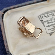 Load image into Gallery viewer, Vintage 9ct Gold Baby Pram Charm top-down view

