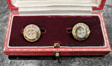 Load image into Gallery viewer, 9ct Gold Diamond Button Cufflinks
