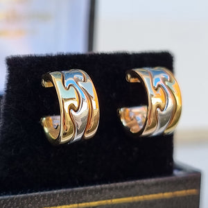 Georg Jensen 18ct Gold "Fusion" Hoop Earrings in box