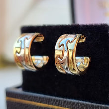 Load image into Gallery viewer, Georg Jensen 18ct Gold &quot;Fusion&quot; Hoop Earrings in box
