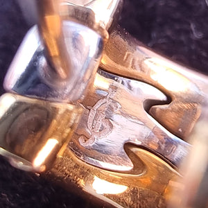Georg Jensen 18ct Gold "Fusion" Hoop Earrings stamp