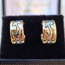 Load image into Gallery viewer, Georg Jensen 18ct Gold &quot;Fusion&quot; Hoop Earrings in box
