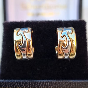 Georg Jensen 18ct Gold "Fusion" Hoop Earrings in box