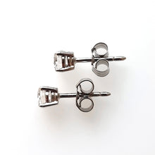 Load image into Gallery viewer, 18ct White Gold Brilliant Cut Diamond Stud Earrings, 0.53ct sides
