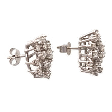 Load image into Gallery viewer, Vintage 18ct Gold Diamond Cluster Stud Earrings, 2.00ct side
