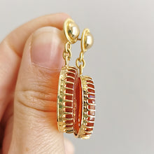 Load image into Gallery viewer, Vintage 14ct Gold Carnelian Intaglio Drop Earrings
