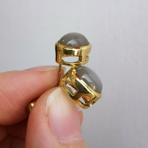 9ct Gold Moonstone Stud Earrings
