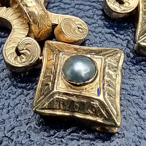Victorian 9ct Gold Pearl Drop Earrings