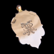 Load image into Gallery viewer, Art Deco 9ct Gold Welsh Dragon Enamel Fob Medal back
