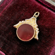 Load image into Gallery viewer, Victorian 9ct Gold Bloodstone &amp; Carnelian Swivel Fob

