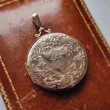 Load image into Gallery viewer, Antique 9ct Gold Round Locket, Hallmarked Birmingham 1912 front

