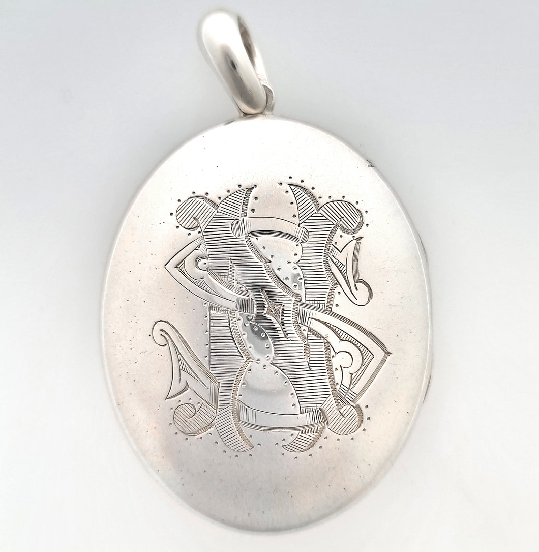 Victorian Monogram Locket Necklace