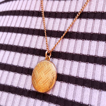 Load image into Gallery viewer, Antique 15ct Gold Mourning Locket with Chain modelled
