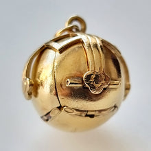 Load image into Gallery viewer, 9ct Gold &amp; Silver Masonic Ball Charm Pendant closed
