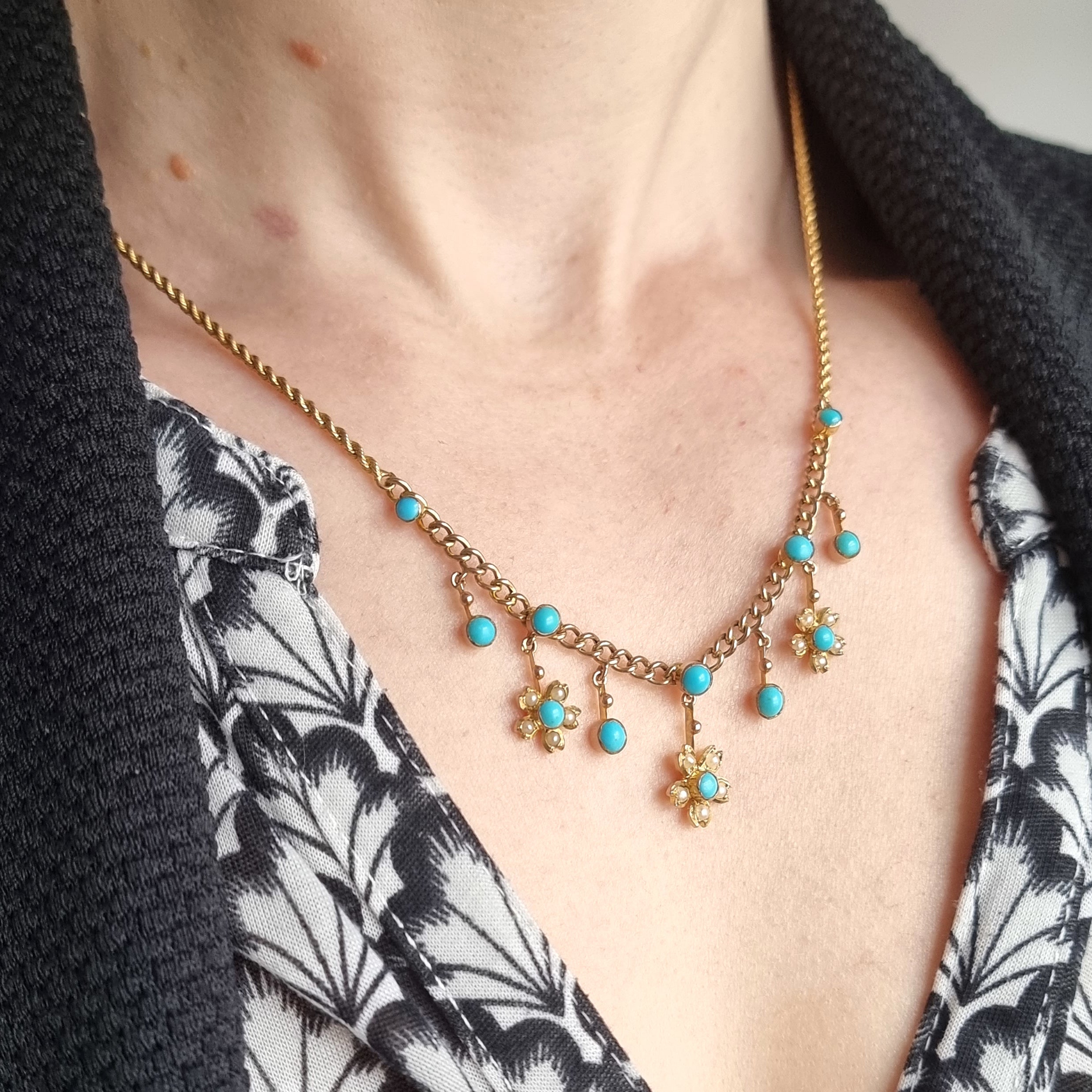 Turquoise on sale necklace paparazzi