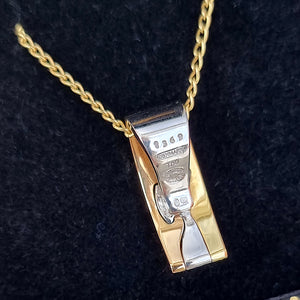 Georg Jensen 18ct Gold "Fusion" Pendant with Chain back