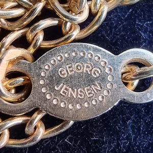 Georg Jensen 18ct Gold "Fusion" Pendant with Chain stamp