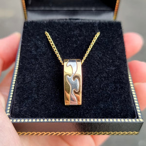 Georg Jensen 18ct Gold "Fusion" Pendant with Chain in box