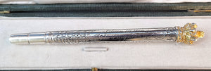 Victorian Sterling Silver Propelling Pencil by Sampson Mordan, Hallmarked 1848 in box