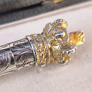 Victorian Sterling Silver Propelling Pencil by Sampson Mordan, Hallmarked 1848 crown