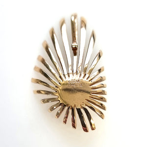 Vintage 9ct Gold Pearl Pendant, Hallmarked 1972 back