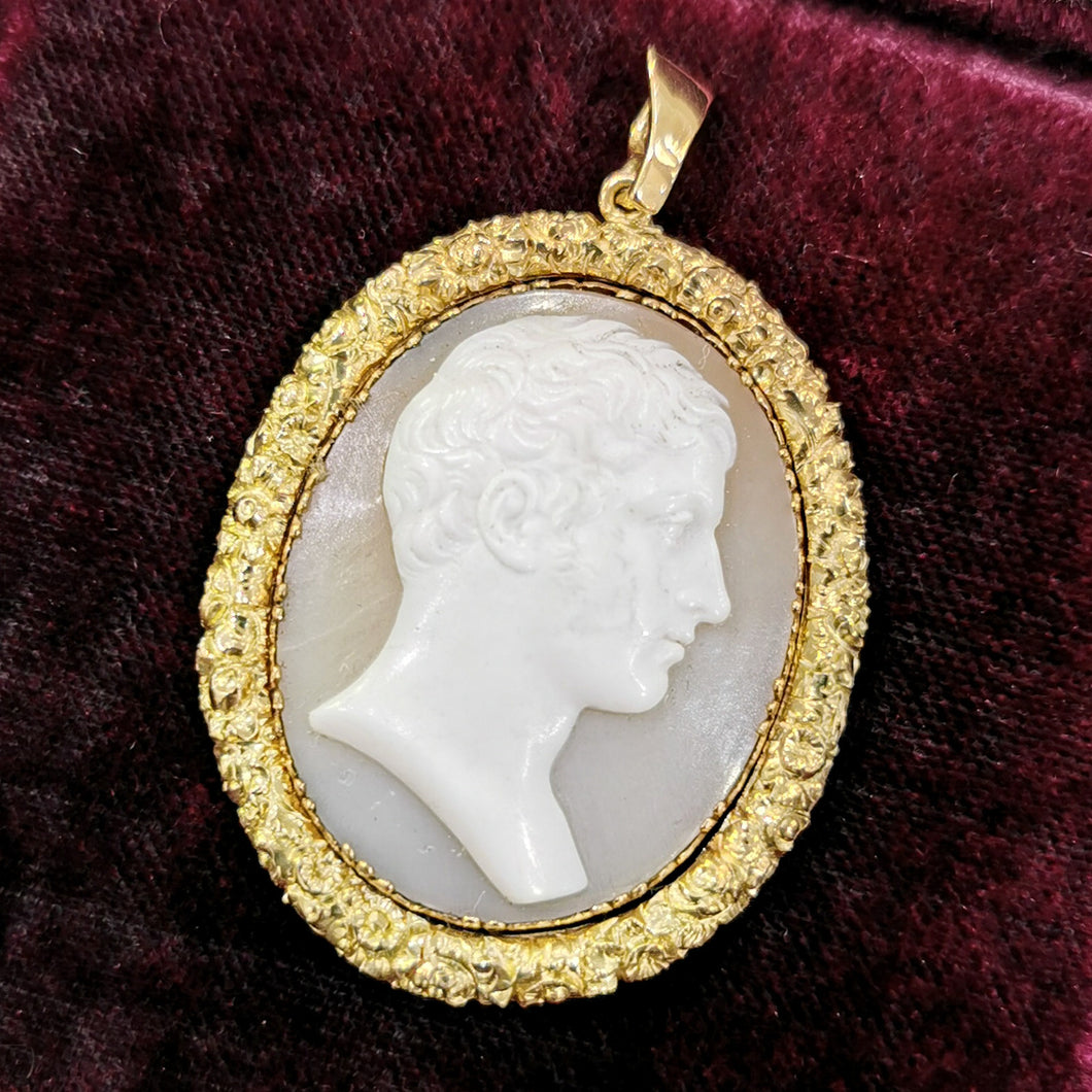 Victorian 15ct Gold Cameo Pendant