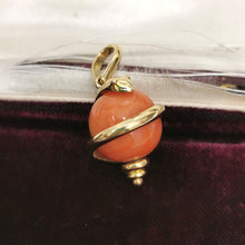 Load image into Gallery viewer, Antique 18ct Gold Coral Snake Pendant
