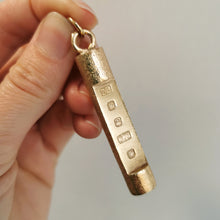 Load image into Gallery viewer, Vintage Solid 9ct Gold Ingot Pendant, 31.3 grams
