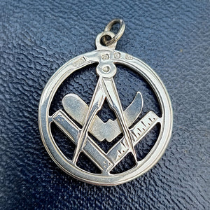Victorian Sterling Silver Masonic Pendant