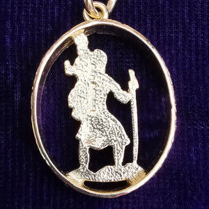 Vintage 9ct Gold Saint Christopher Pendant