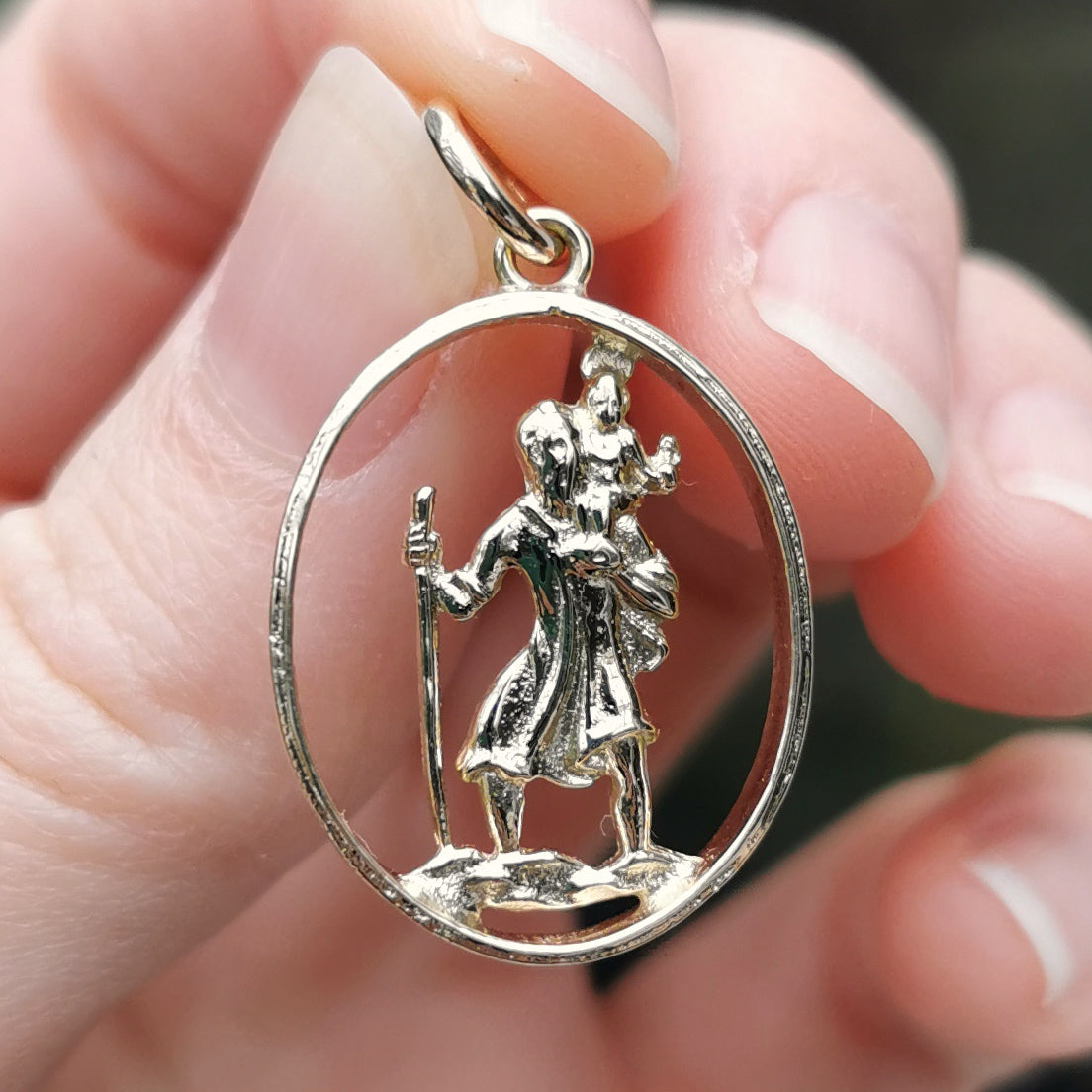 Vintage st christopher on sale pendant