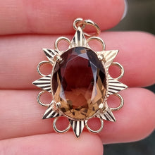 Load image into Gallery viewer, Vintage 9ct Gold Smoky Quartz Pendant
